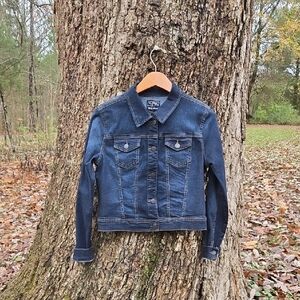 WAX JEAN Cropped Blue Denim Jacket. Woman Size M. Like New Condition!